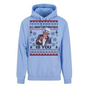 Uncle Sam All I Want for Christmas is You Ugly Unisex Surf Hoodie