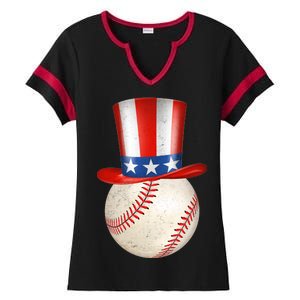 Uncle Sam Baseball Ladies Halftime Notch Neck Tee