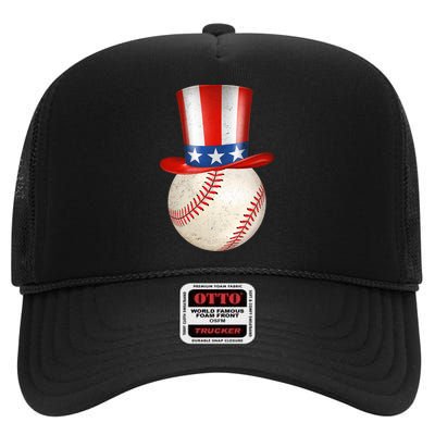 Uncle Sam Baseball High Crown Mesh Back Trucker Hat