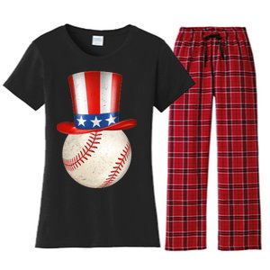 Uncle Sam Baseball Women's Flannel Pajama Set