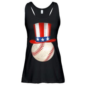 Uncle Sam Baseball Ladies Essential Flowy Tank