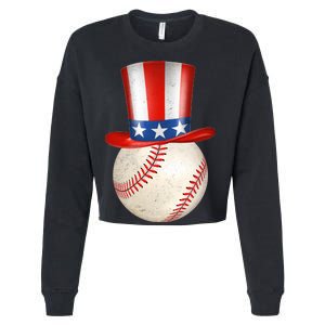 Uncle Sam Baseball Cropped Pullover Crew