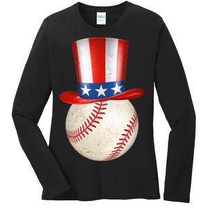 Uncle Sam Baseball Ladies Long Sleeve Shirt