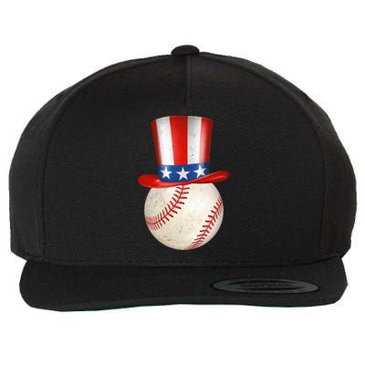 Uncle Sam Baseball Wool Snapback Cap