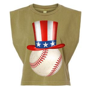 Uncle Sam Baseball Garment-Dyed Women's Muscle Tee