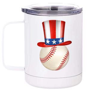 Uncle Sam Baseball 12 oz Stainless Steel Tumbler Cup