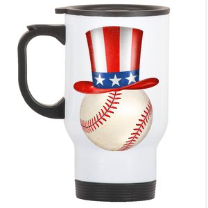 Uncle Sam Baseball Stainless Steel Travel Mug