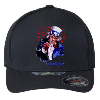 Uncle Sam I Want You Flexfit Unipanel Trucker Cap