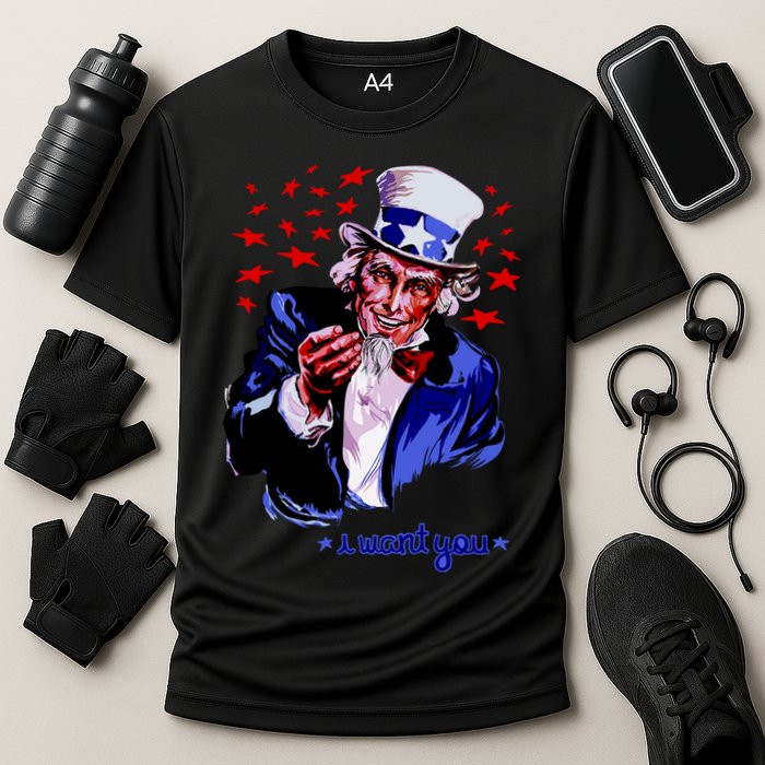 Uncle Sam I Want You Cooling Performance Crew T-Shirt