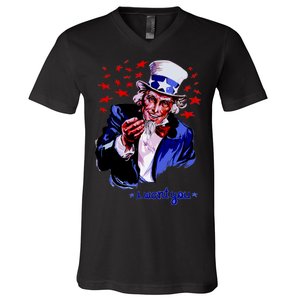 Uncle Sam I Want You V-Neck T-Shirt