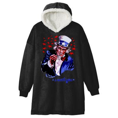 Uncle Sam I Want You Hooded Wearable Blanket