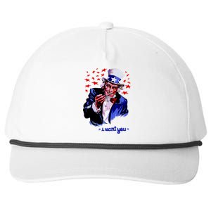 Uncle Sam I Want You Snapback Five-Panel Rope Hat