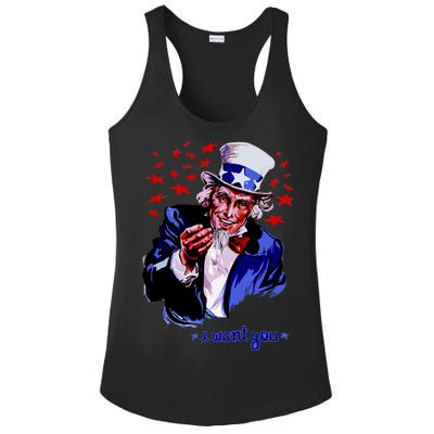 Uncle Sam I Want You Ladies PosiCharge Competitor Racerback Tank