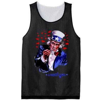 Uncle Sam I Want You Mesh Reversible Basketball Jersey Tank