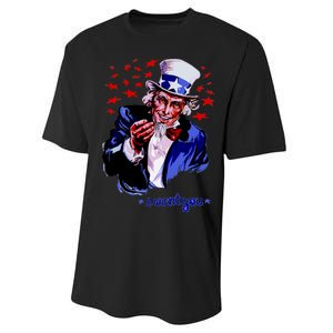 Uncle Sam I Want You Performance Sprint T-Shirt