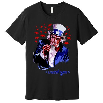 Uncle Sam I Want You Premium T-Shirt
