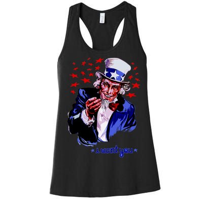 Uncle Sam I Want You Women's Racerback Tank