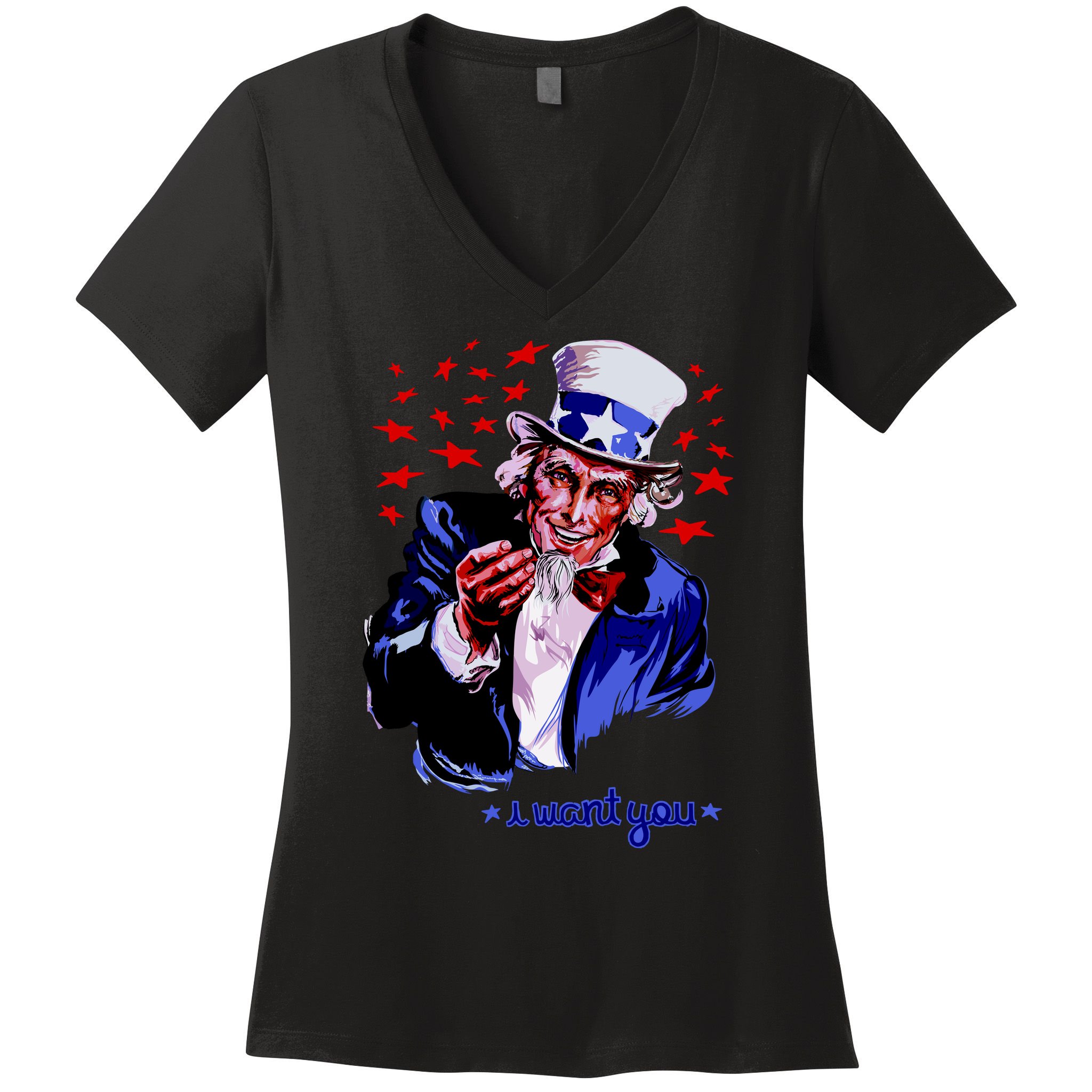 Uncle Sam I Want You Women's V-Neck T-Shirt