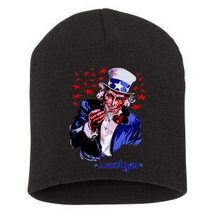 Uncle Sam I Want You Short Acrylic Beanie