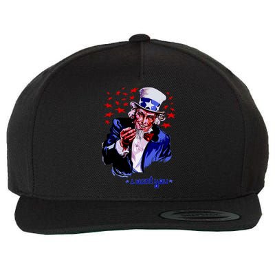 Uncle Sam I Want You Wool Snapback Cap