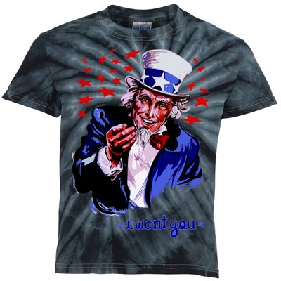 Uncle Sam I Want You Kids Tie-Dye T-Shirt