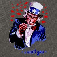 Uncle Sam I Want You Cotton Canvas Backpack
