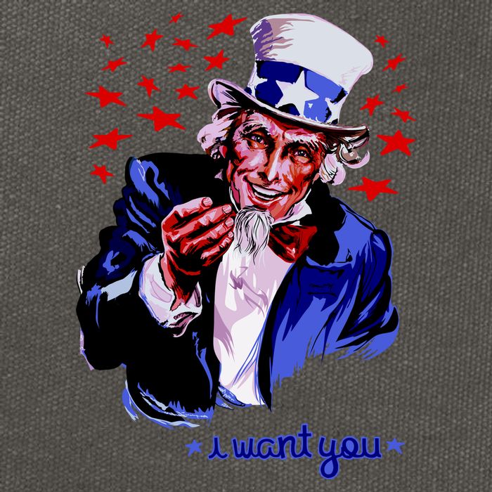 Uncle Sam I Want You Cotton Canvas Backpack