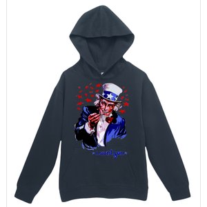 Uncle Sam I Want You Urban Pullover Hoodie