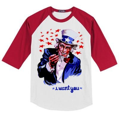 Uncle Sam I Want You Kids Colorblock Raglan Jersey