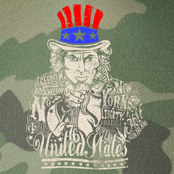 Uncle Sam I Want You 4th of July USA Mashup Legacy Tie Dye Trucker Hat