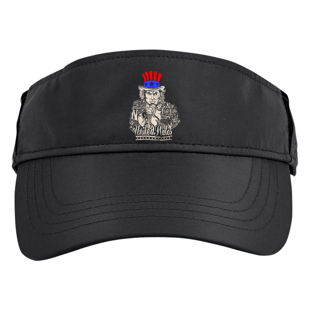 Uncle Sam I Want You 4th of July USA Mashup Adult Drive Performance Visor