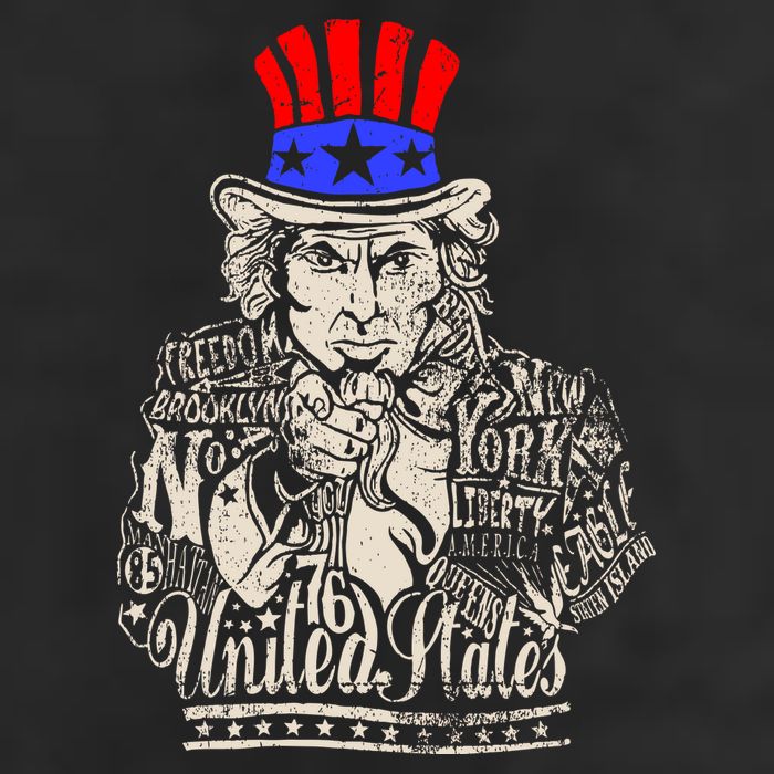 Uncle Sam I Want You 4th of July USA Mashup Adult Drive Performance Visor