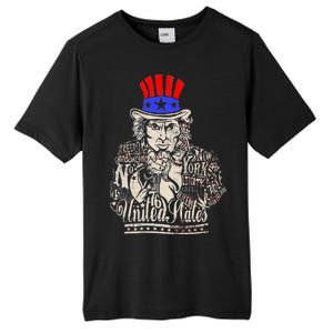 Uncle Sam I Want You 4th of July USA Mashup Tall Fusion ChromaSoft Performance T-Shirt