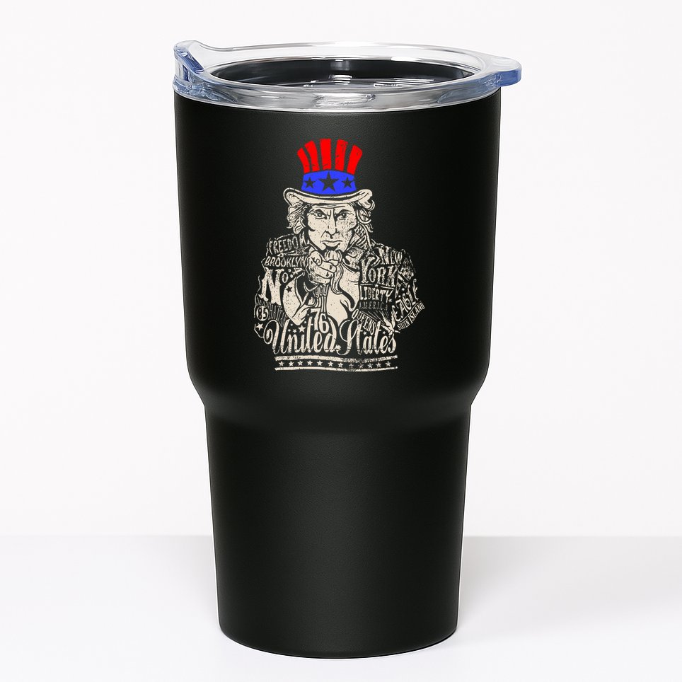Uncle Sam I Want You 4th of July USA Mashup Tumbler
