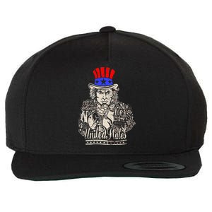 Uncle Sam I Want You 4th of July USA Mashup Wool Snapback Cap