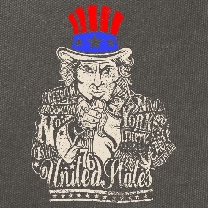 Uncle Sam I Want You 4th of July USA Mashup Cotton Canvas Backpack