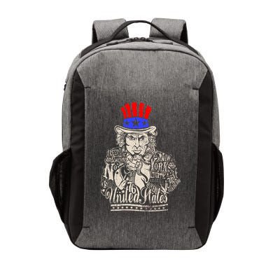Uncle Sam I Want You 4th of July USA Mashup Vector Backpack