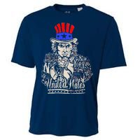 Uncle Sam I Want You 4th of July USA Mashup Cooling Performance Crew T-Shirt