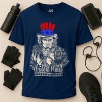 Uncle Sam I Want You 4th of July USA Mashup Cooling Performance Crew T-Shirt