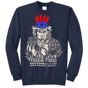 Uncle Sam I Want You 4th of July USA Mashup Sweatshirt