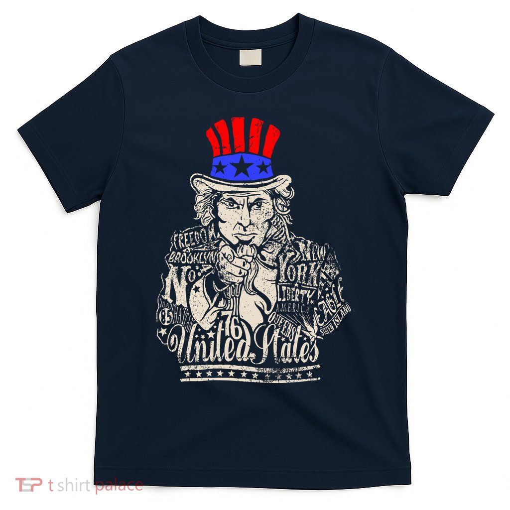 Uncle Sam I Want You 4th of July USA Mashup T-Shirt