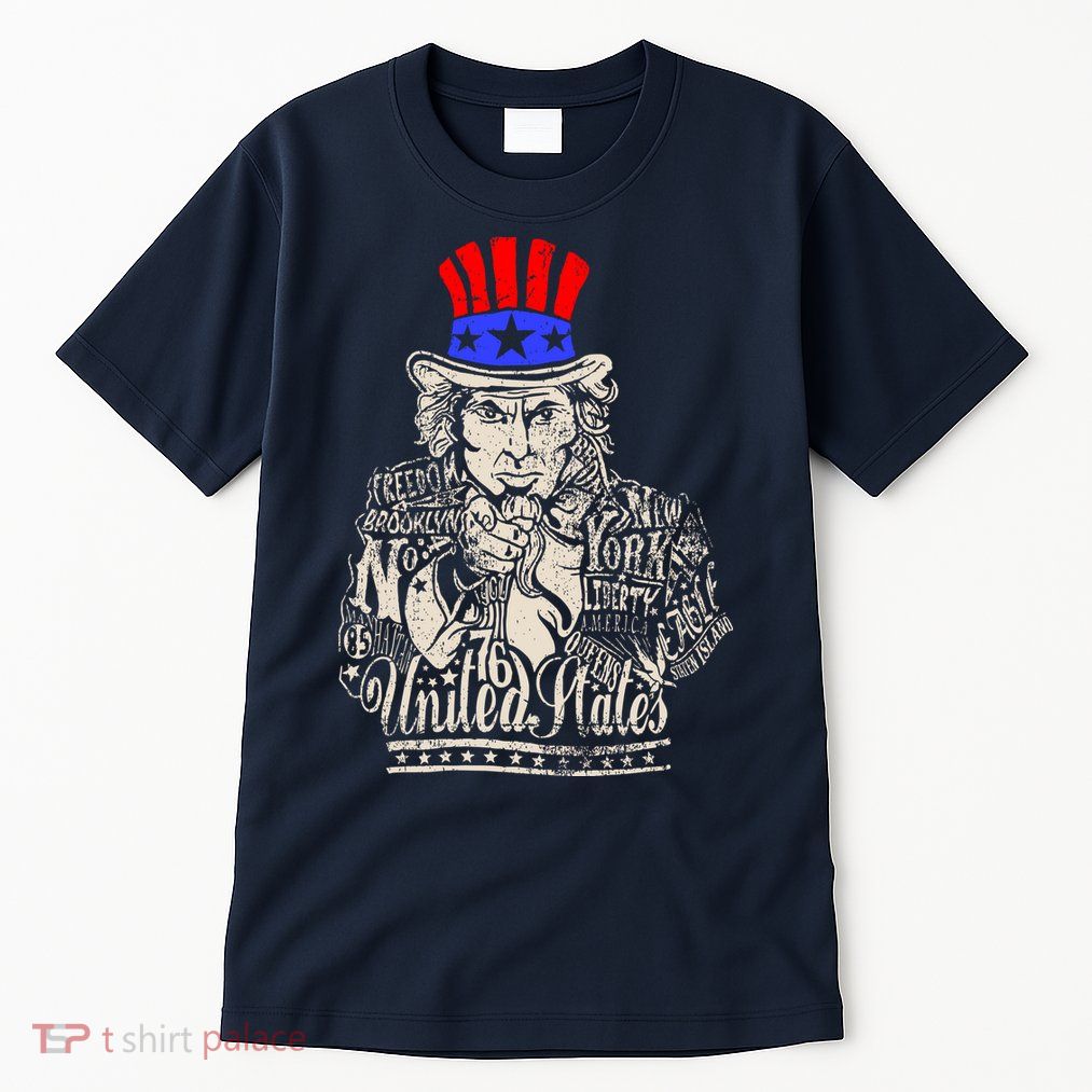 Uncle Sam I Want You 4th of July USA Mashup Tall T-Shirt