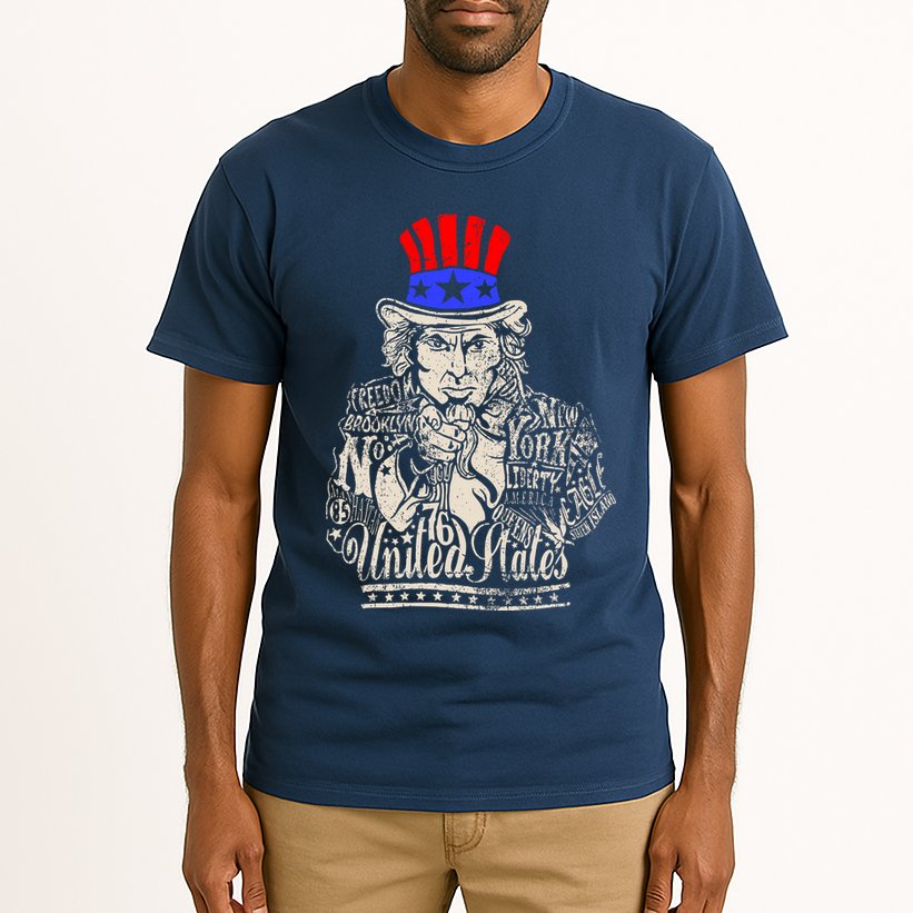 Uncle Sam I Want You 4th of July USA Mashup Tall T-Shirt