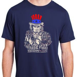 Uncle Sam I Want You 4th of July USA Mashup Adult ChromaSoft Performance T-Shirt