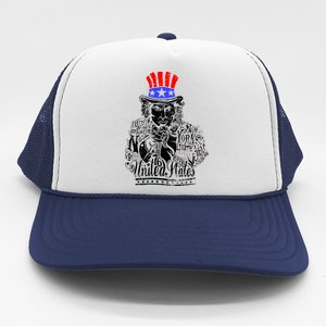 Uncle Sam I Want You 4th of July USA Mashup Trucker Hat