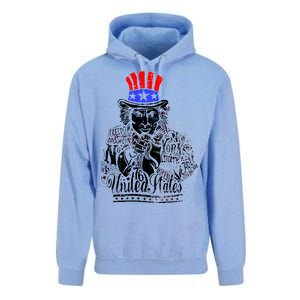 Uncle Sam I Want You 4th of July USA Mashup Unisex Surf Hoodie