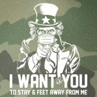 Uncle Sam I Want You To Save 6 Feet Away From Me Legacy Tie Dye Trucker Hat