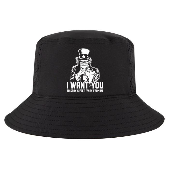Uncle Sam I Want You To Save 6 Feet Away From Me Cool Comfort Performance Bucket Hat