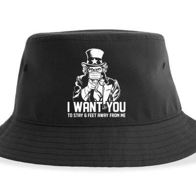 Uncle Sam I Want You To Save 6 Feet Away From Me Sustainable Bucket Hat