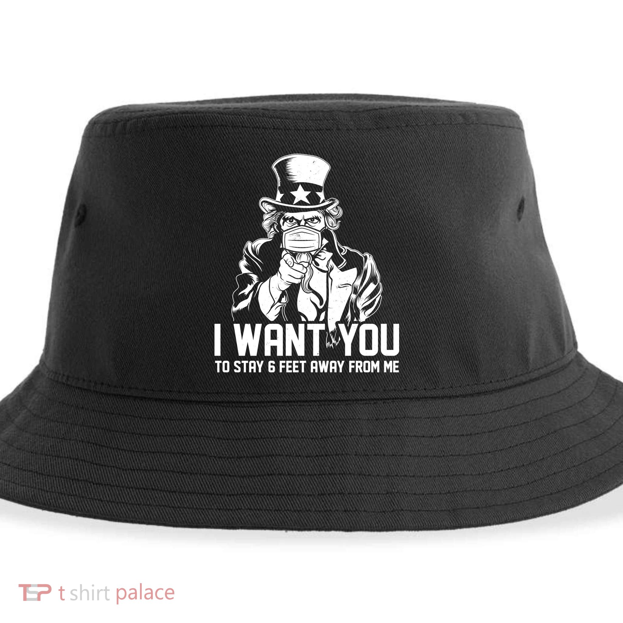 Uncle Sam I Want You To Save 6 Feet Away From Me Sustainable Bucket Hat